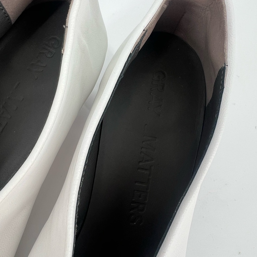 Gray Matters Mildred Classic Nappa Leather Pumps In Bianco — image 8 of 8